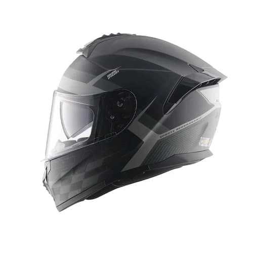 Vega Zap DV Alliance Full Face Helmet with Dual Visor - White & Red (L)
