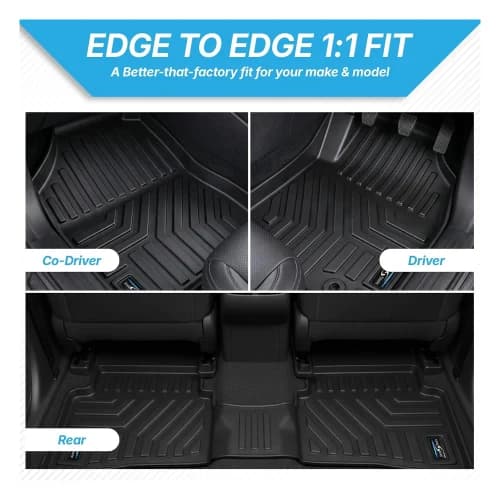 KINGSWAY Custom-Fit 5D TPE Car Floor Mats (2024 Onwards) - All Weather & Anti-Slip | Black