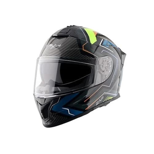Vega Zap Explore D/V Full Face Helmet with Dual Visor - Dull Black & Grey (L)