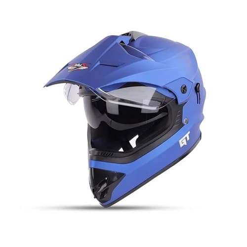 Steelbird GT Off-Road Motocross Full Face Helmet - Double Visor (Clear & Inner Smoke)