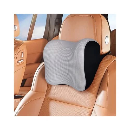 FOVERA Memory Foam Car Neck Rest Pillow - Medium | Black (Pack of 1)