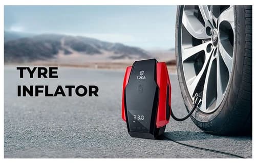 TUSA Drive X 12V DC Portable Tyre Inflator - 150 PSI | With Digital Gauge & LED Light