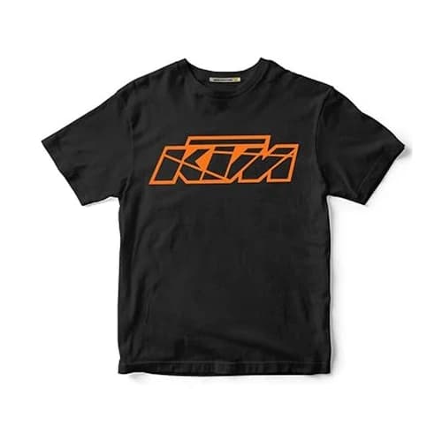 Prink Men's KTM Printed Regular Fit T-Shirt - Black
