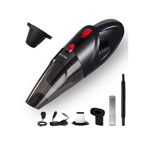 Tusa V1 Cordless Vacuum Cleaner for Car - Rechargeable | Black