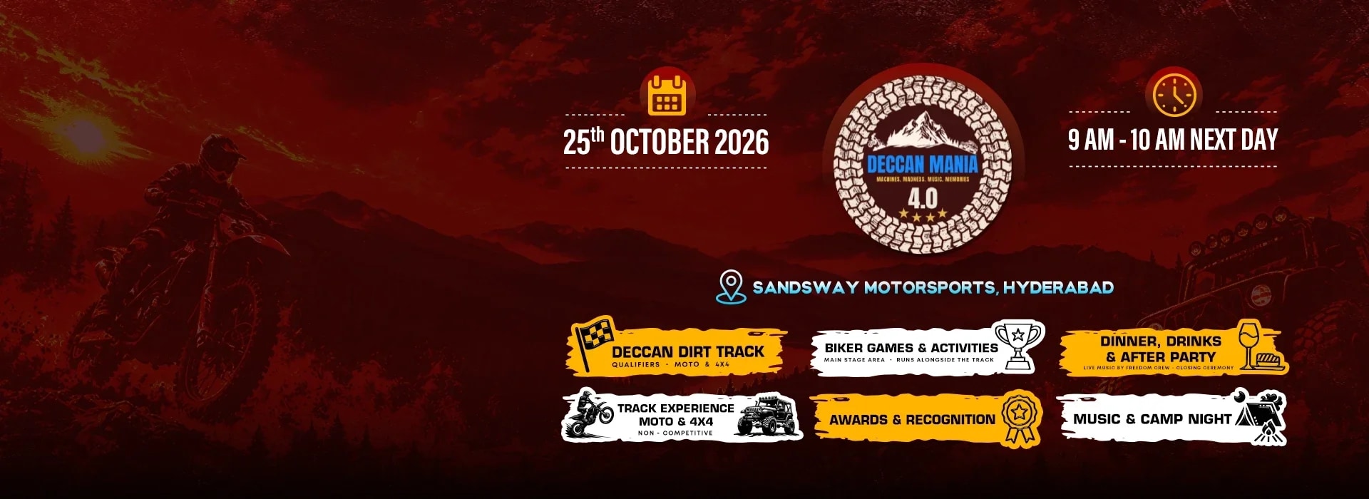 Deccan Mania Event banner