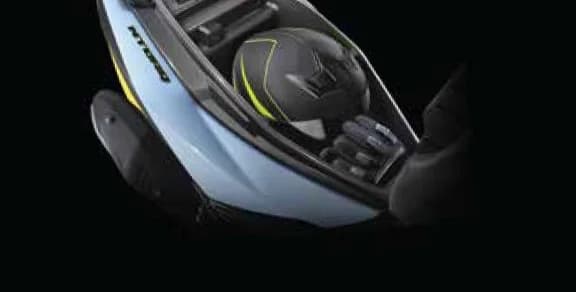 Under-Seat Storage Capacity with Helmet
